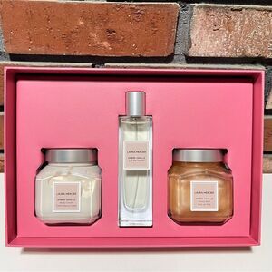 Laura Mercier AMBRE VANILLE Honey Bath, Body Cream, Eau De Toil New Giftset
